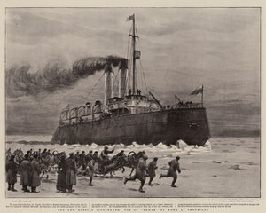 新しいロシアの砕氷船、Cronstadtで働いているSS Ermak